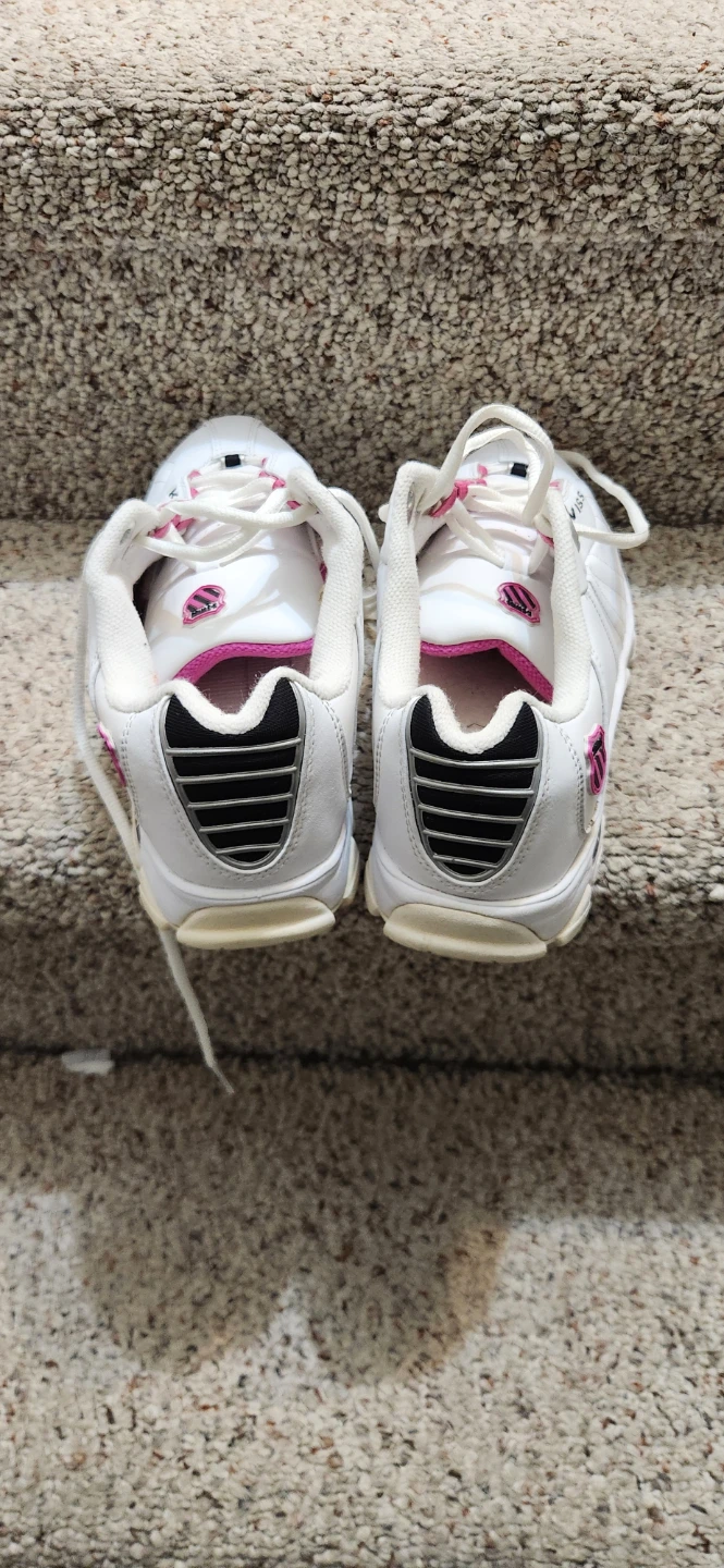 K-Swiss Women's White/Pink Shoes - Size 10 - photo 3