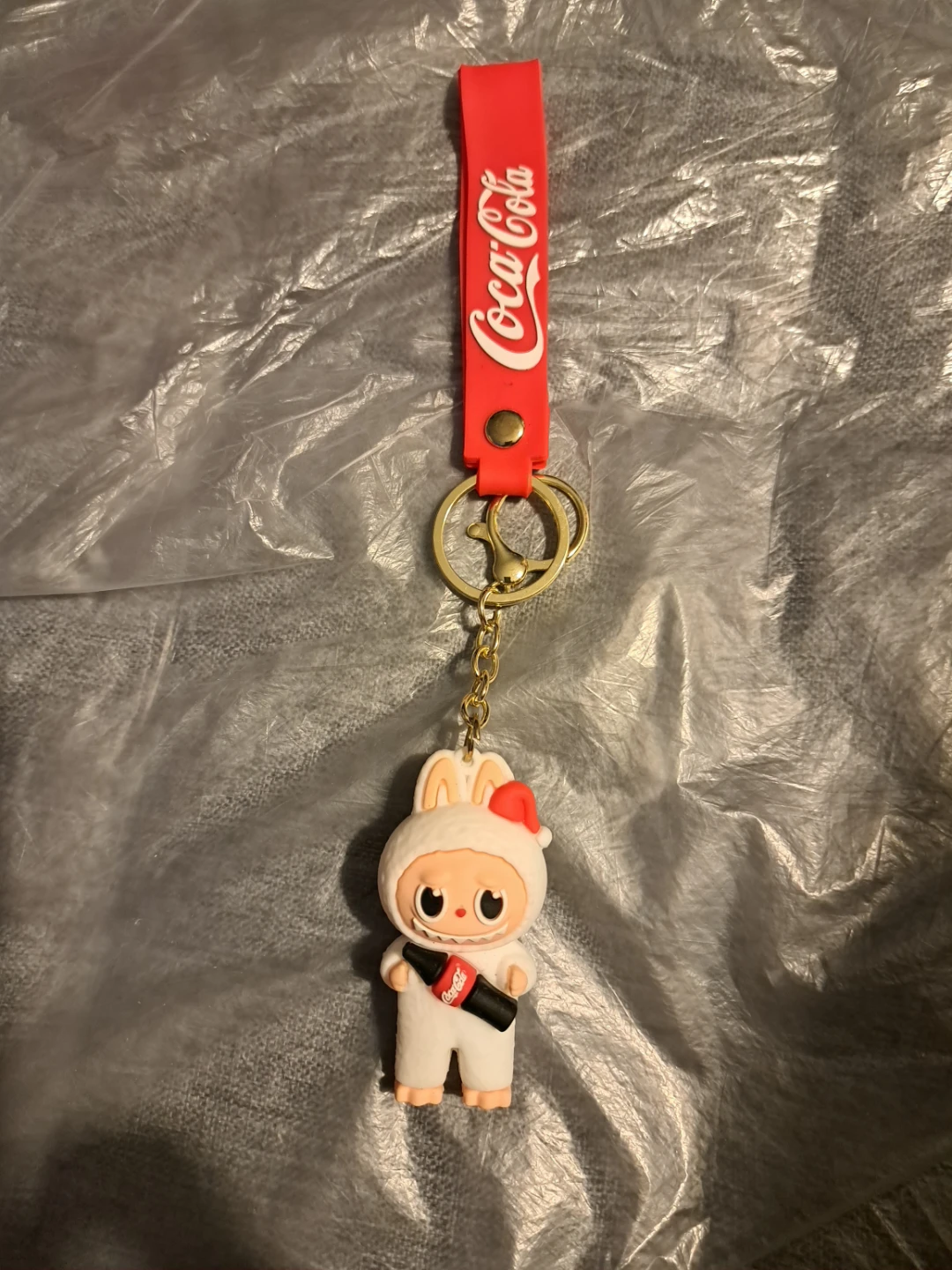 Coca-Cola Keychain with Labubu