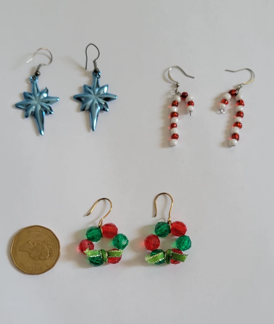 Christmas Earrings - Set of 3