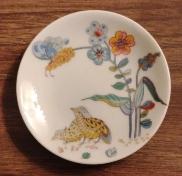 Vintage 3" Haviland Limoges France Floral  & Bird Plate