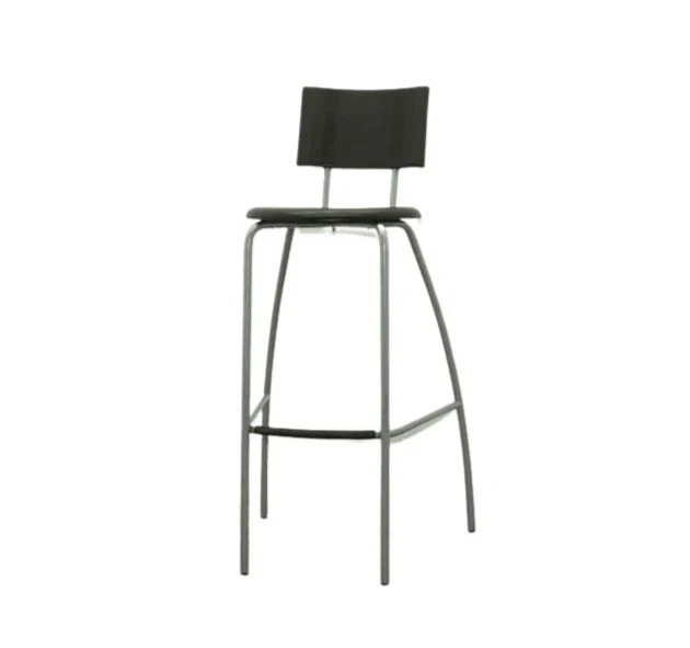 Set of 4 Black Bar Stools - photo 4