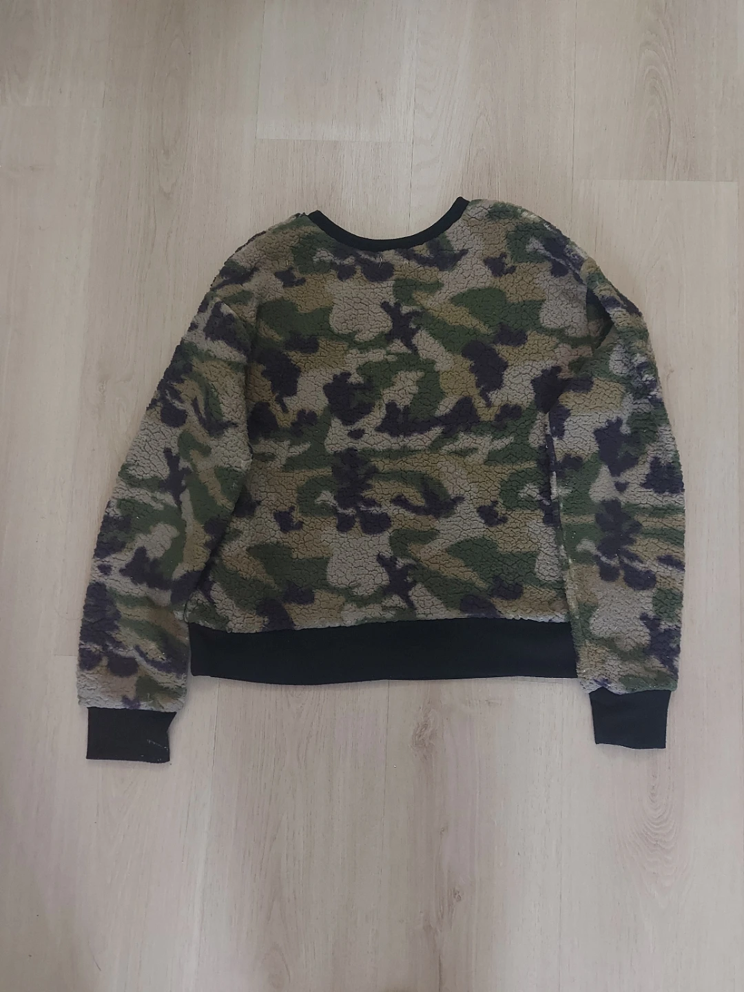 Camo Print Sherpa Pullover