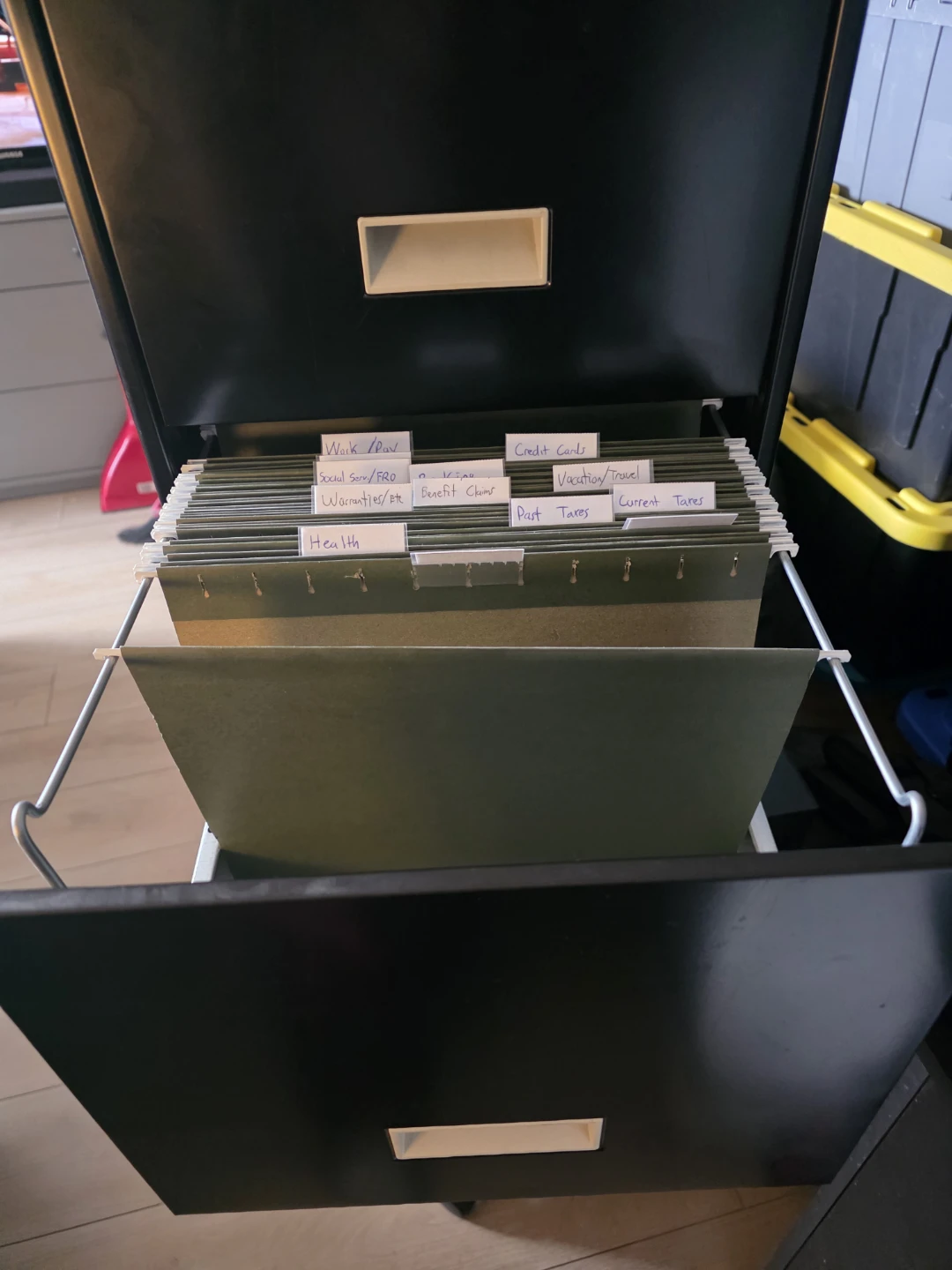 Black Two-Drawer Filing Cabinet - photo 2