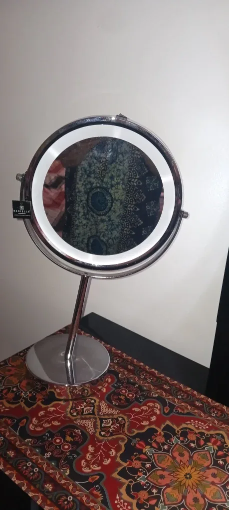 Danielle Chrome LED Makeup Mirror with light $15 image indicator(4)