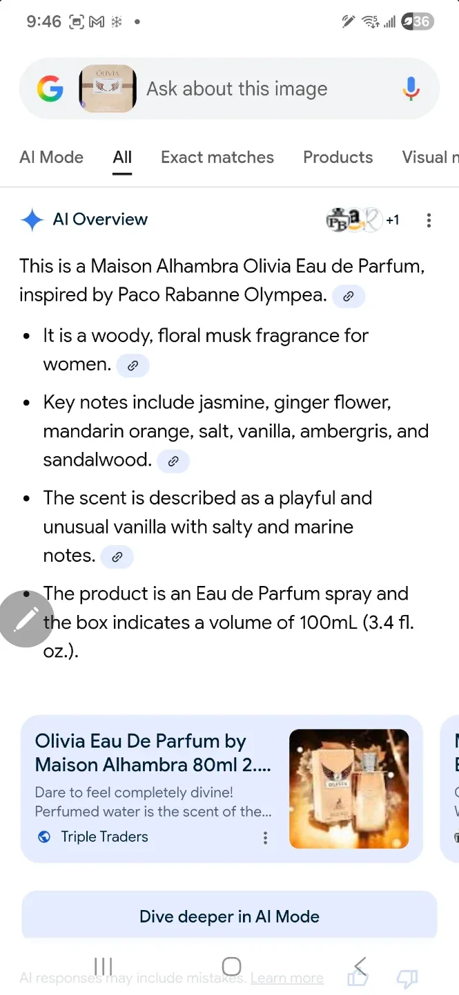 Brand new Olivia Eau de Parfum 100ml sealed image indicator(5)