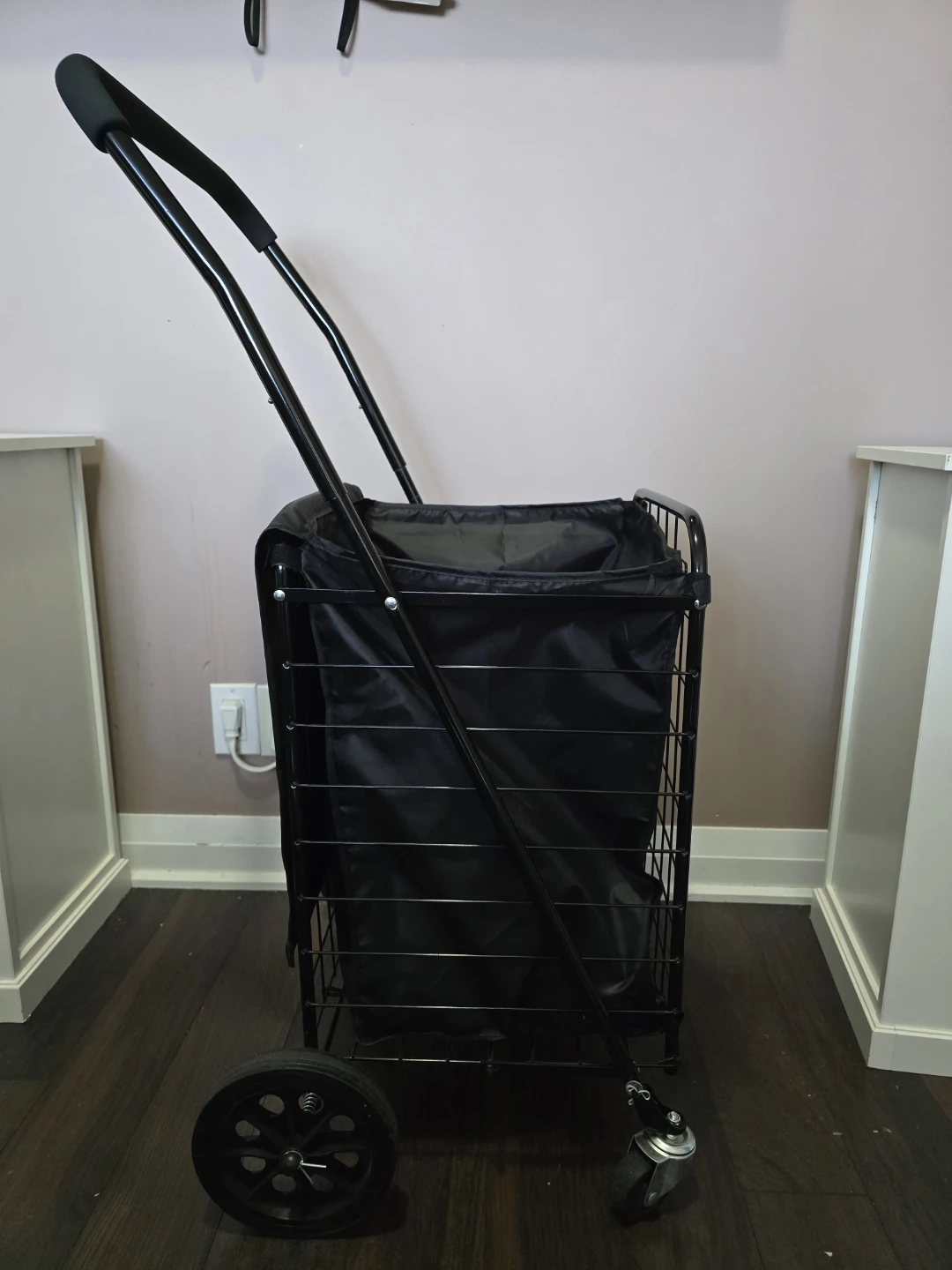 Black Folding Shopping Cart