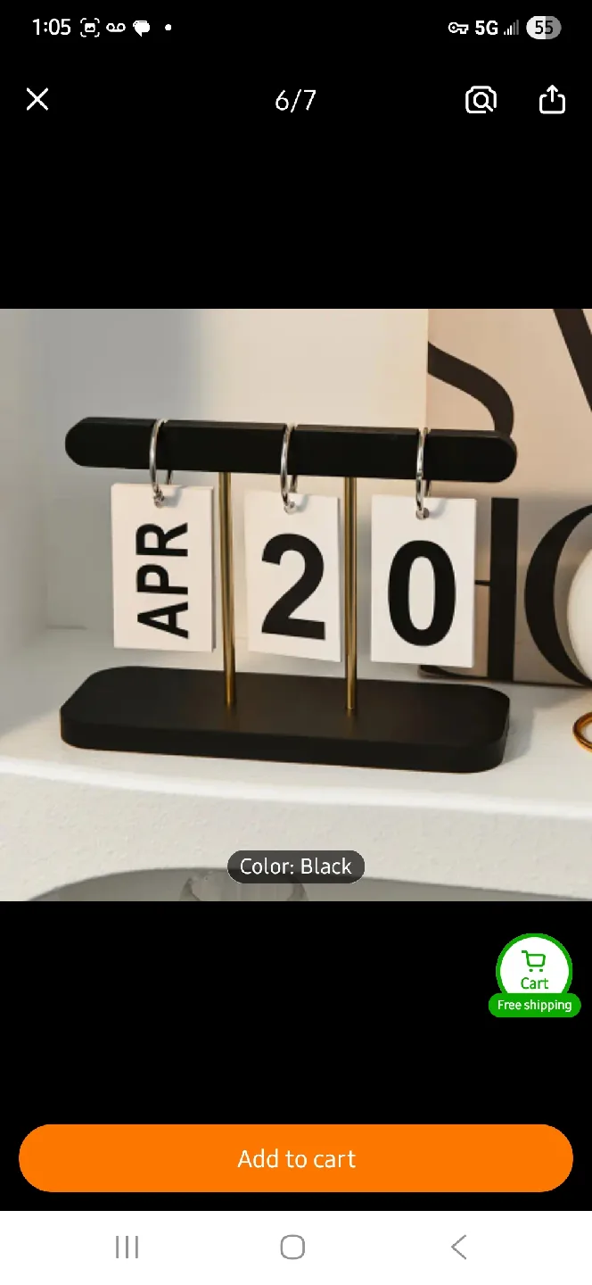 New Black Perpetual Flip Calendar 📅