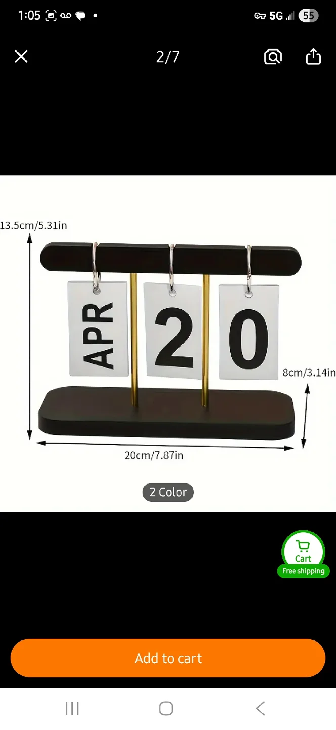 New Black Perpetual Flip Calendar 📅 image indicator(2)