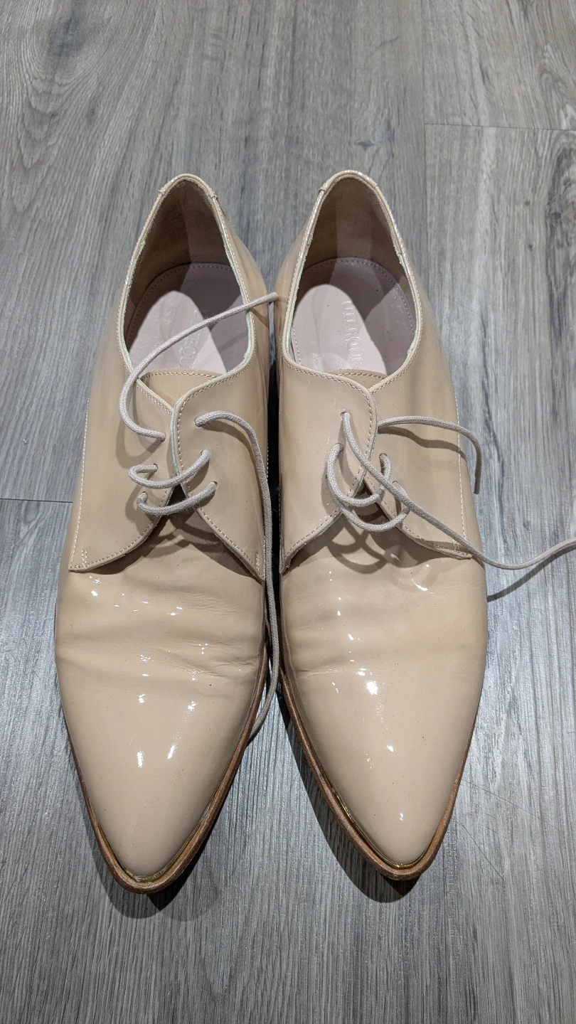 Uterque Patent Leather Oxford Shoes - Size 41