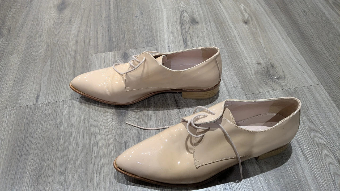 Uterque Patent Leather Oxford Shoes - Size 41 - photo 2