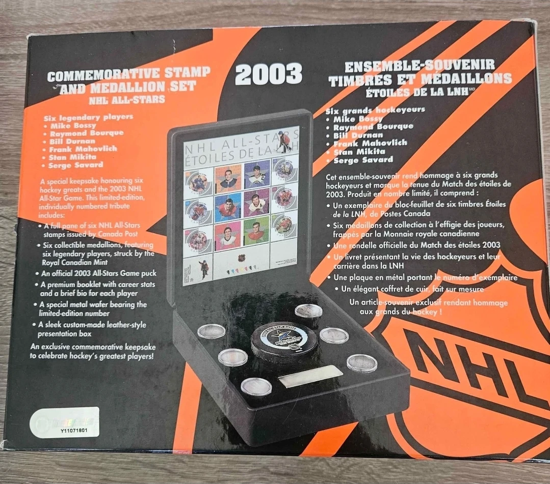 2003 NHL All-Stars Stamp & Medallion Set - photo 3