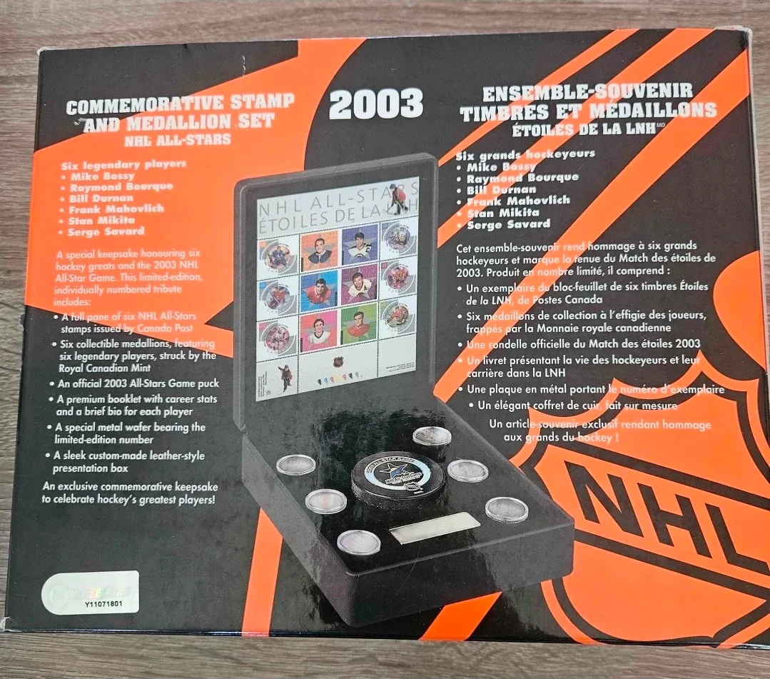 2003 NHL All-Stars Stamp & Medallion Set image indicator(3)