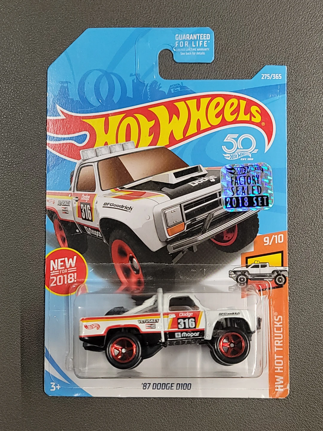 Hot Wheels Factory Sealed '87 Dodge D100 Truck