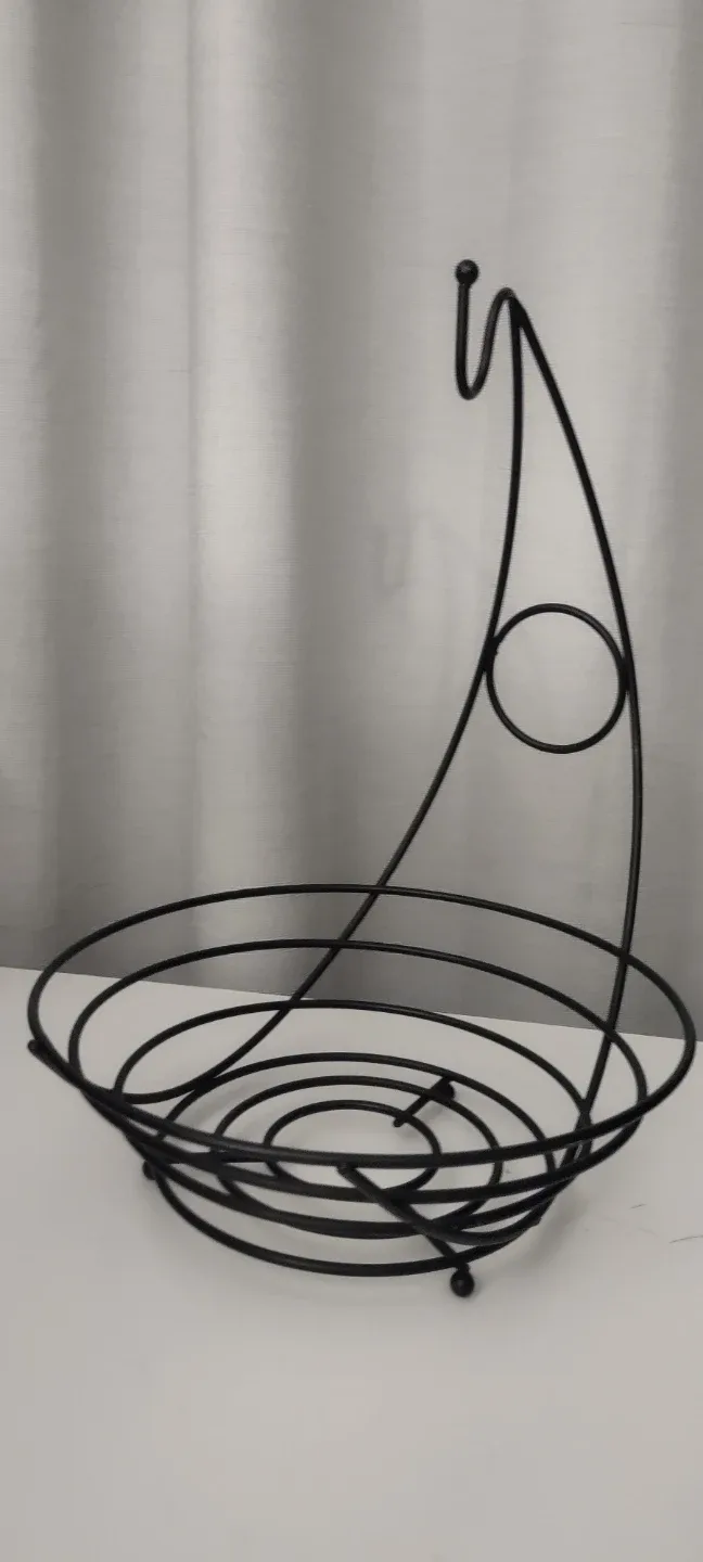 Black Metal Fruit Basket with Banana Hook #Cleanout