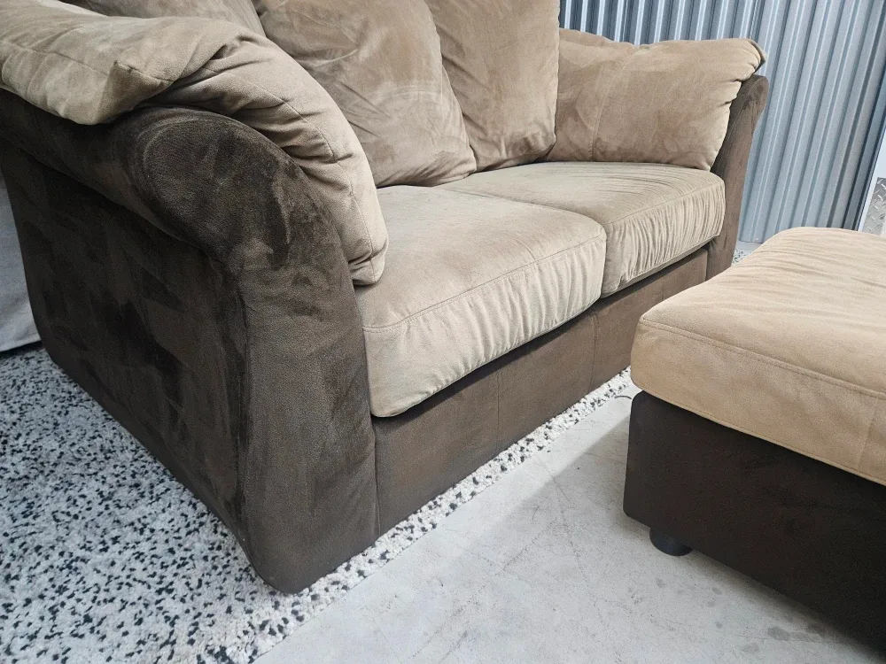 Beige and Brown Sofa Set with Ottoman image indicator(6)