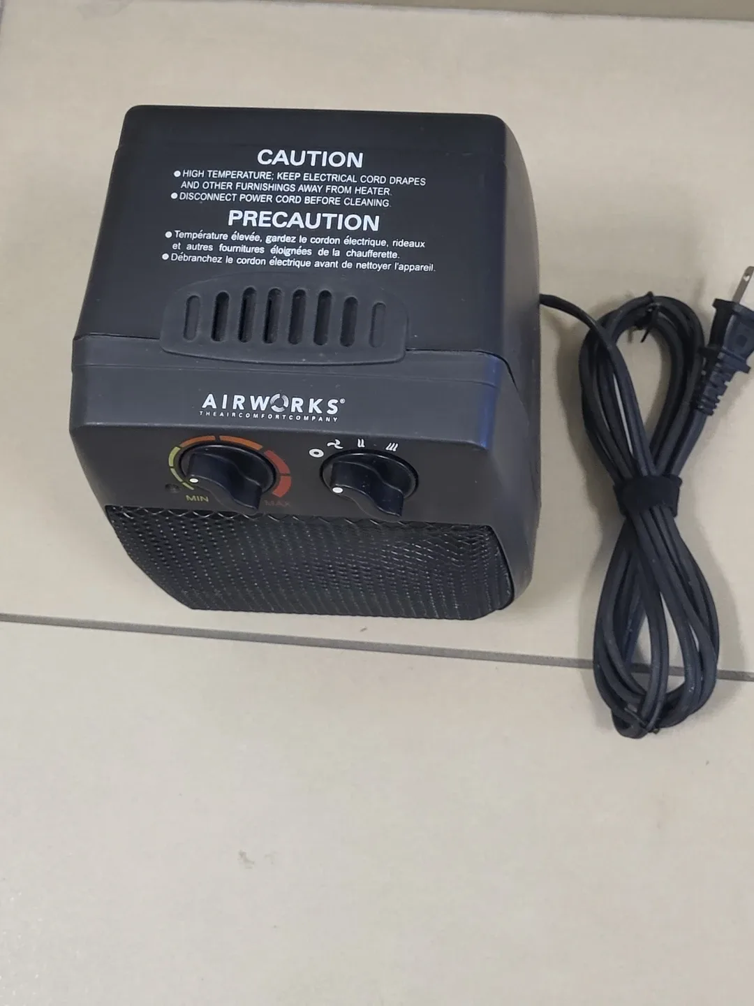 AirWorks Portable Ceramic Room Heater  (Model GH2700C image indicator(2)