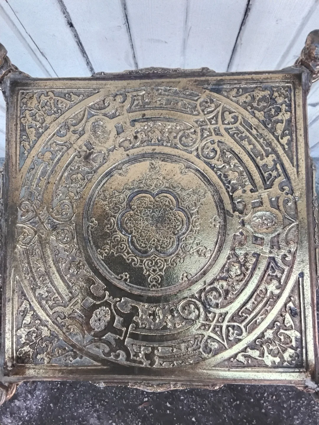 ANTIQUE Victorian Figural Renaissance 3 Tier Plant Stand Table