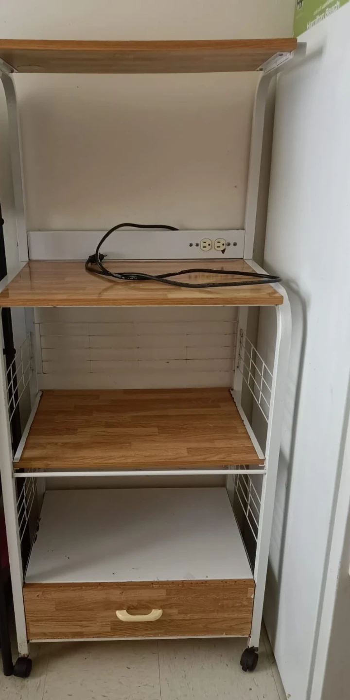 Rolling Kitchen Cart with Outlet "#Cleanout" - photo 2