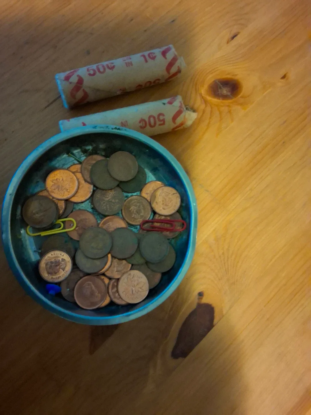 #Cleanout Canadian Coins in Bowl