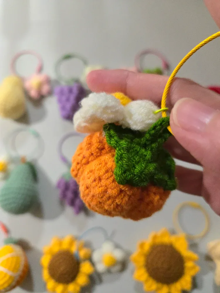 Handmade Crochet Fruit & Flower Accessories, gift #Cleanout image indicator(5)