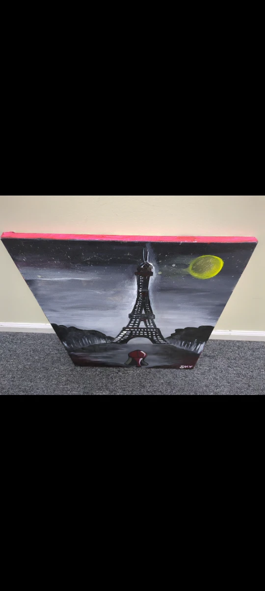 Eiffel tower and stiletto painting - photo 2
