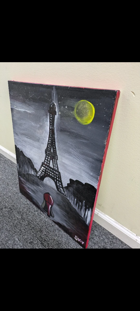 Eiffel tower and stiletto painting - photo 3