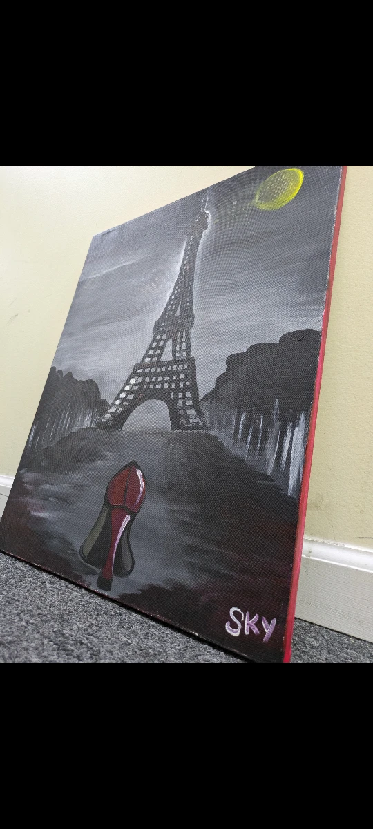 Eiffel tower and stiletto painting - photo 4