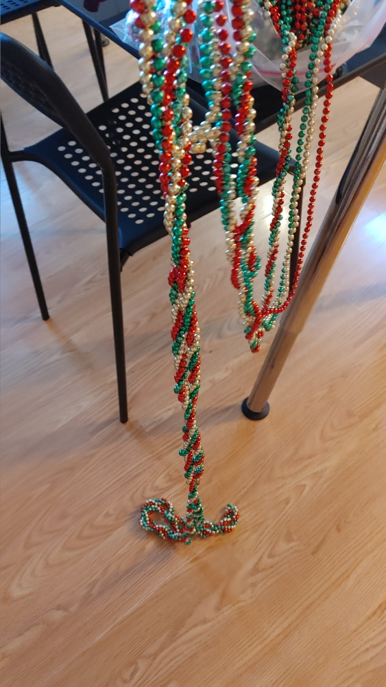 Christmas Beaded Garland - Red, Green & Gold - photo 5