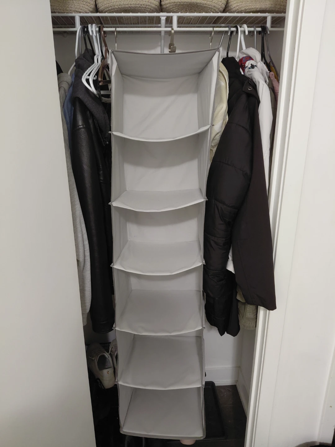 Hanging Closet Organizer - Grey
