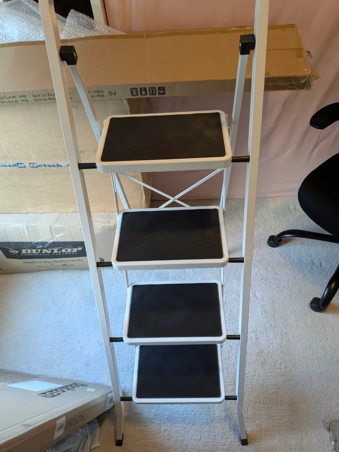 Folding 4-Step Ladder - White