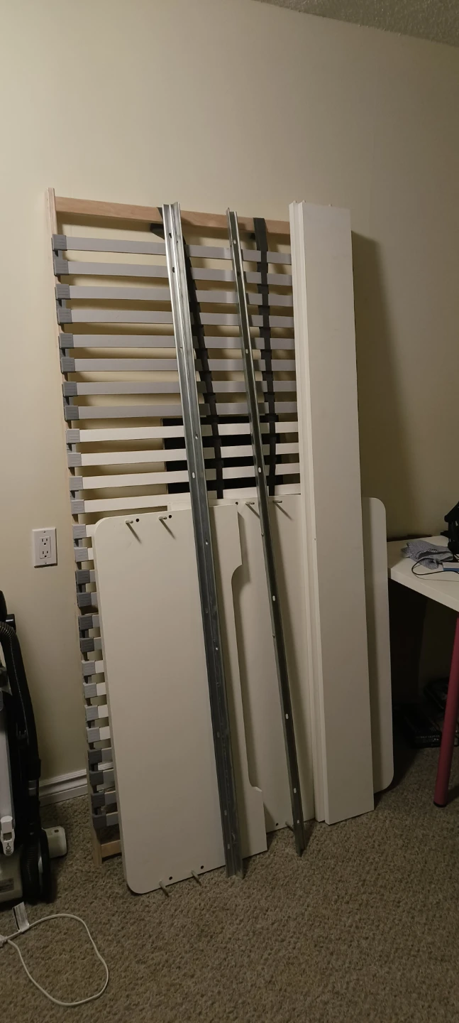 Twin size bed frame with slats IKEA Hemnes White - photo 3