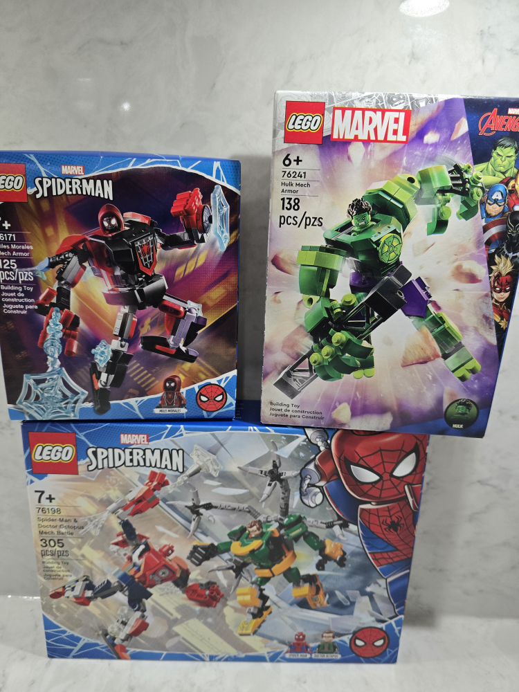 LEGO Marvel Mech Armor Sets - Spider-Man, Hulk