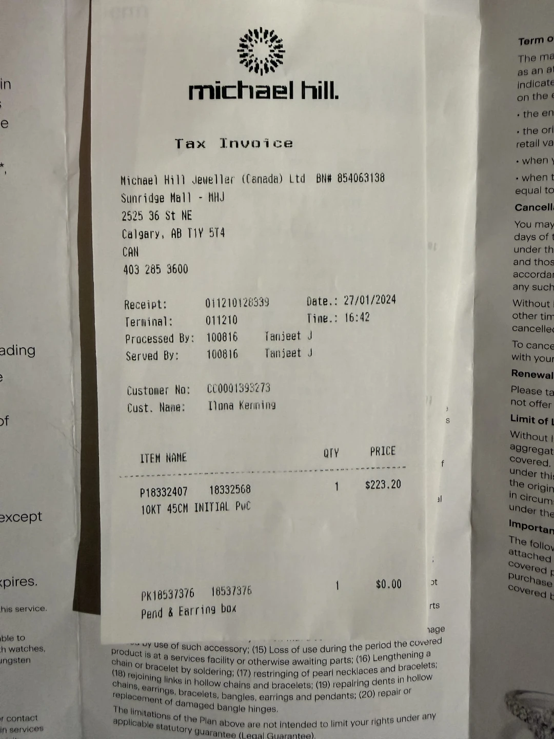 Michael Hill 10KT Gold 45CM Initial 'D' Necklace - photo 2