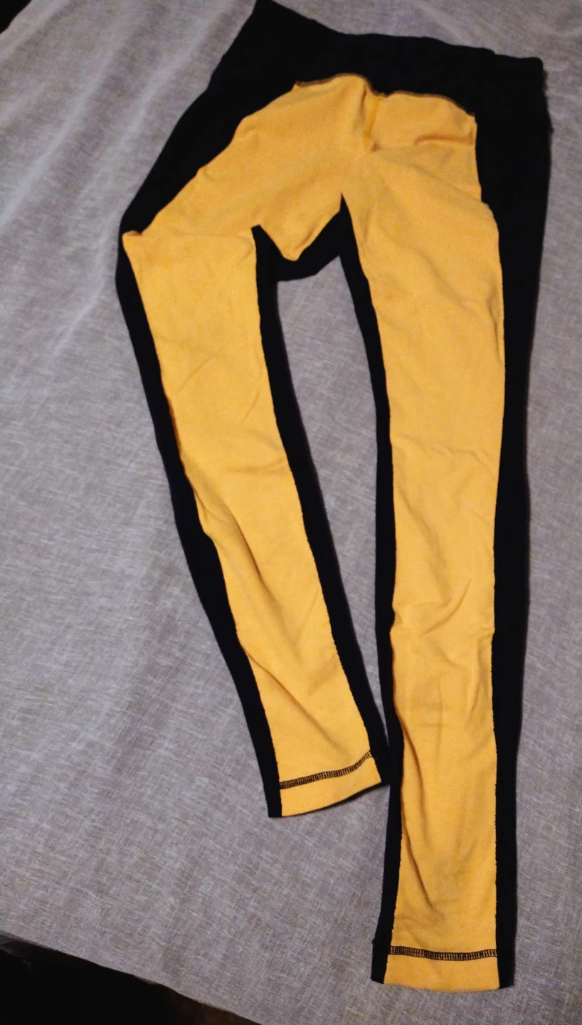Lululemon leggings size 8 yellow and Navy Blue Athleisure - photo 3