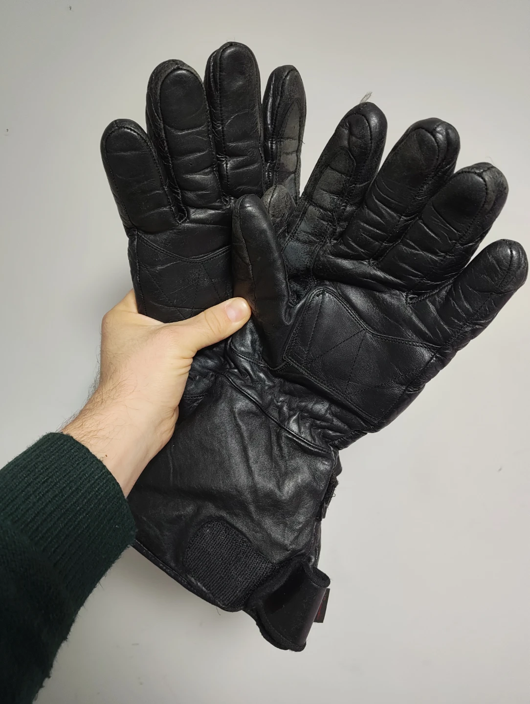 Kevlar Leather Motorcycle Gloves with protection- Large - photo 2
