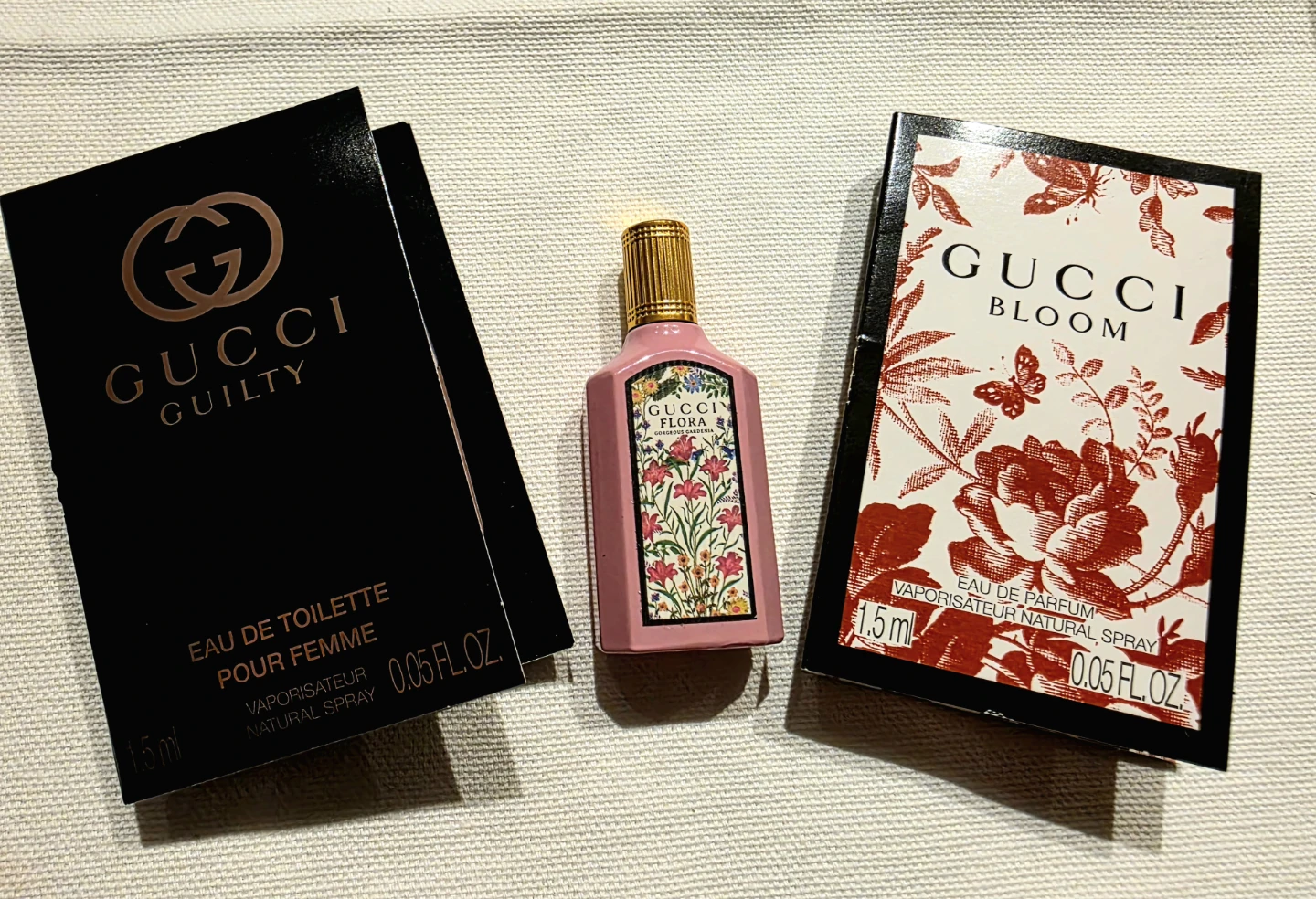 Gucci Guilty, Bloom & Flora Gorgeous Gardenia Perfume