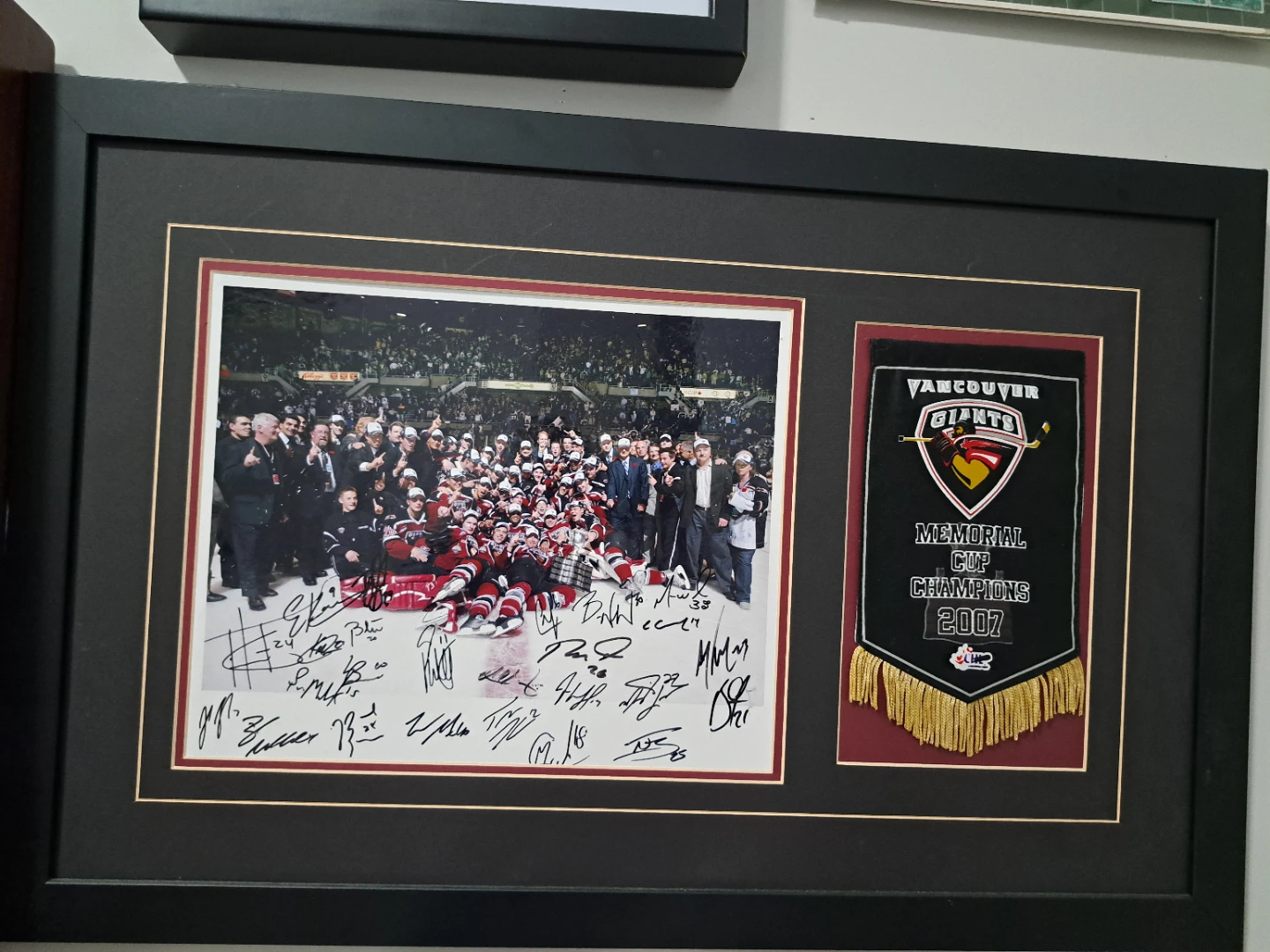 Vancouver Giants Memorial Cup Champions 2007 Framed Picture