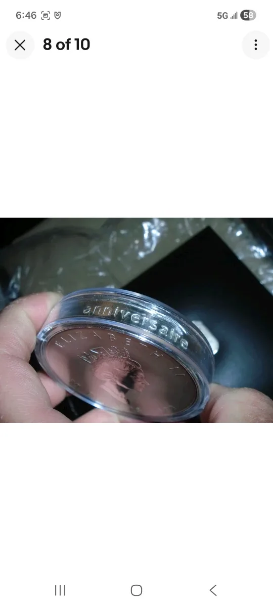 1998 Canada 10 oz Maple Leaf Silver Coin image indicator(8)