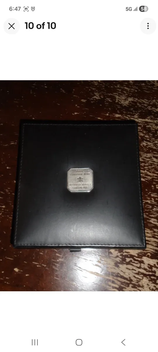 1998 Canada 10 oz Maple Leaf Silver Coin image indicator(10)