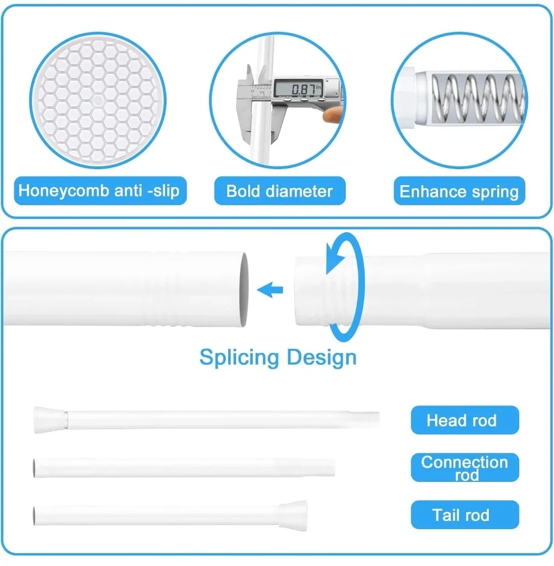 Tension Curtain Rod, 28-48 inch image indicator(9)
