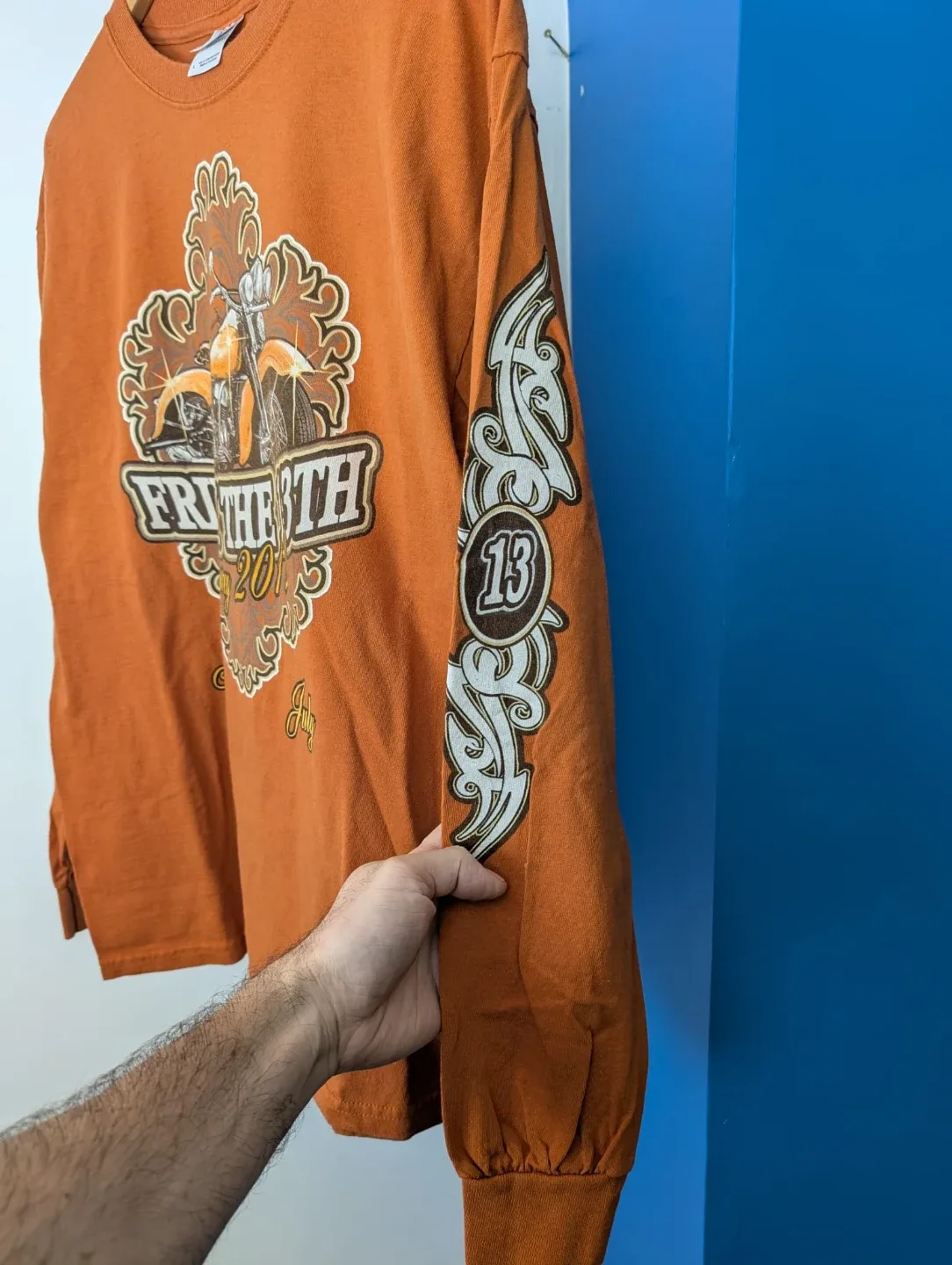 Friday 13th Motorcycle Long Sleeve Shirt - Size L image indicator(3)