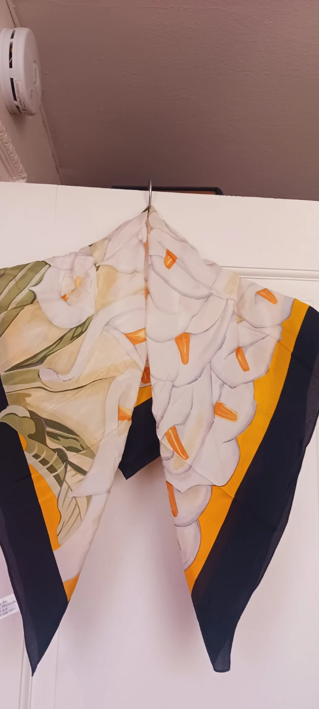 METROPOLITAN MUSEUM OF ART DIEGO RIVERA CALLA LILLIES SILK SCARF