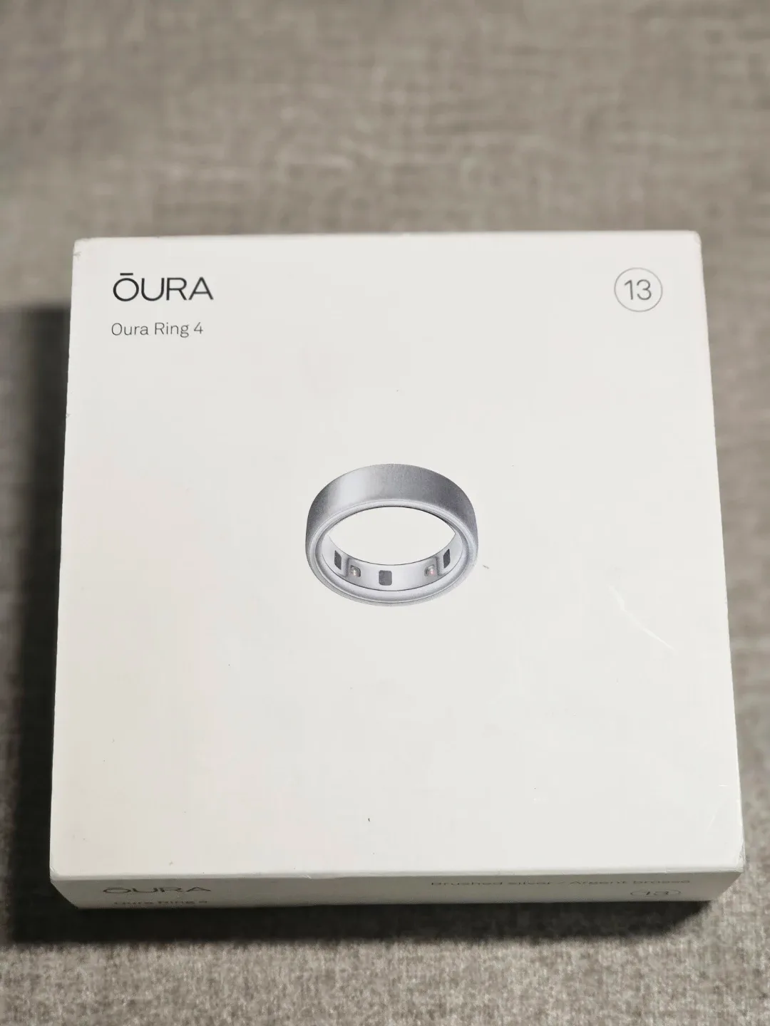 Oura Ring 4, Brushed Silver, Size 13 - New!