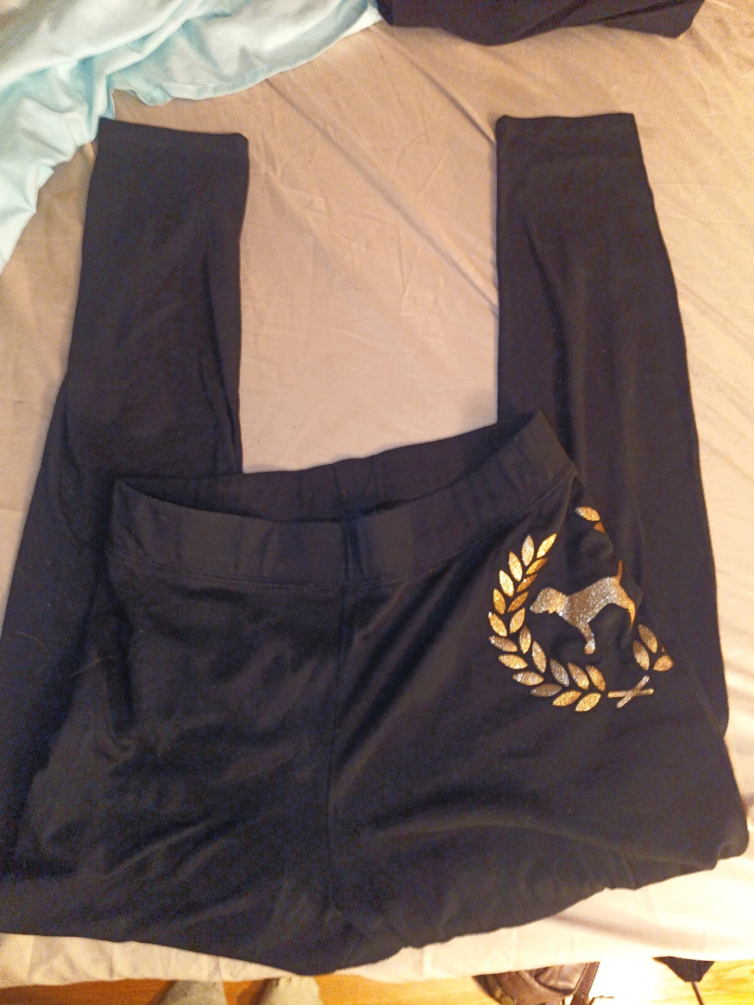 PINK Victoria's Secret Black Leggings Size M