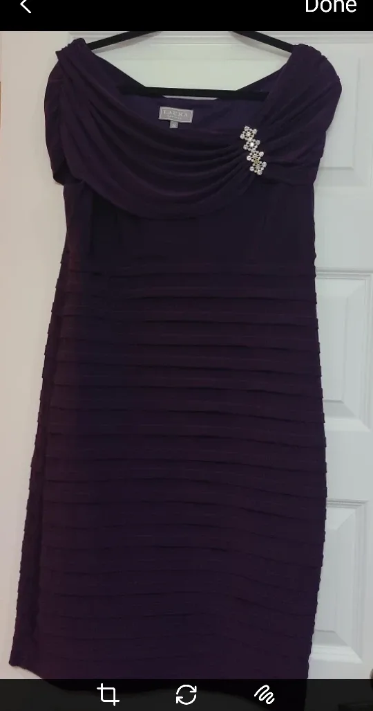 Laura Petites Purple Dress - Sz. 14 image indicator(3)