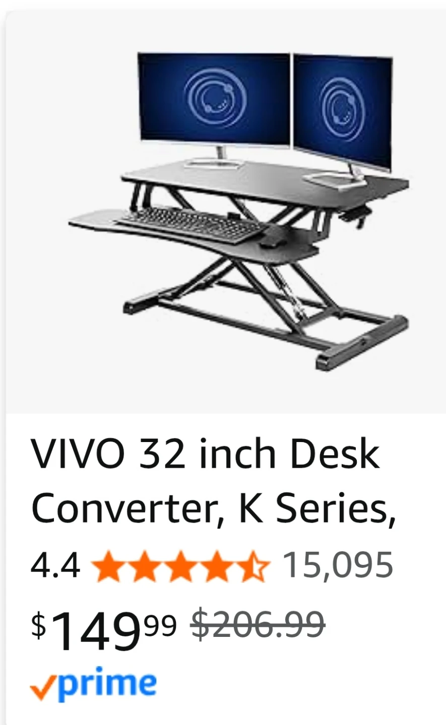 VIVO 32-inch Black Sit to Stand Desk Converter - photo 4