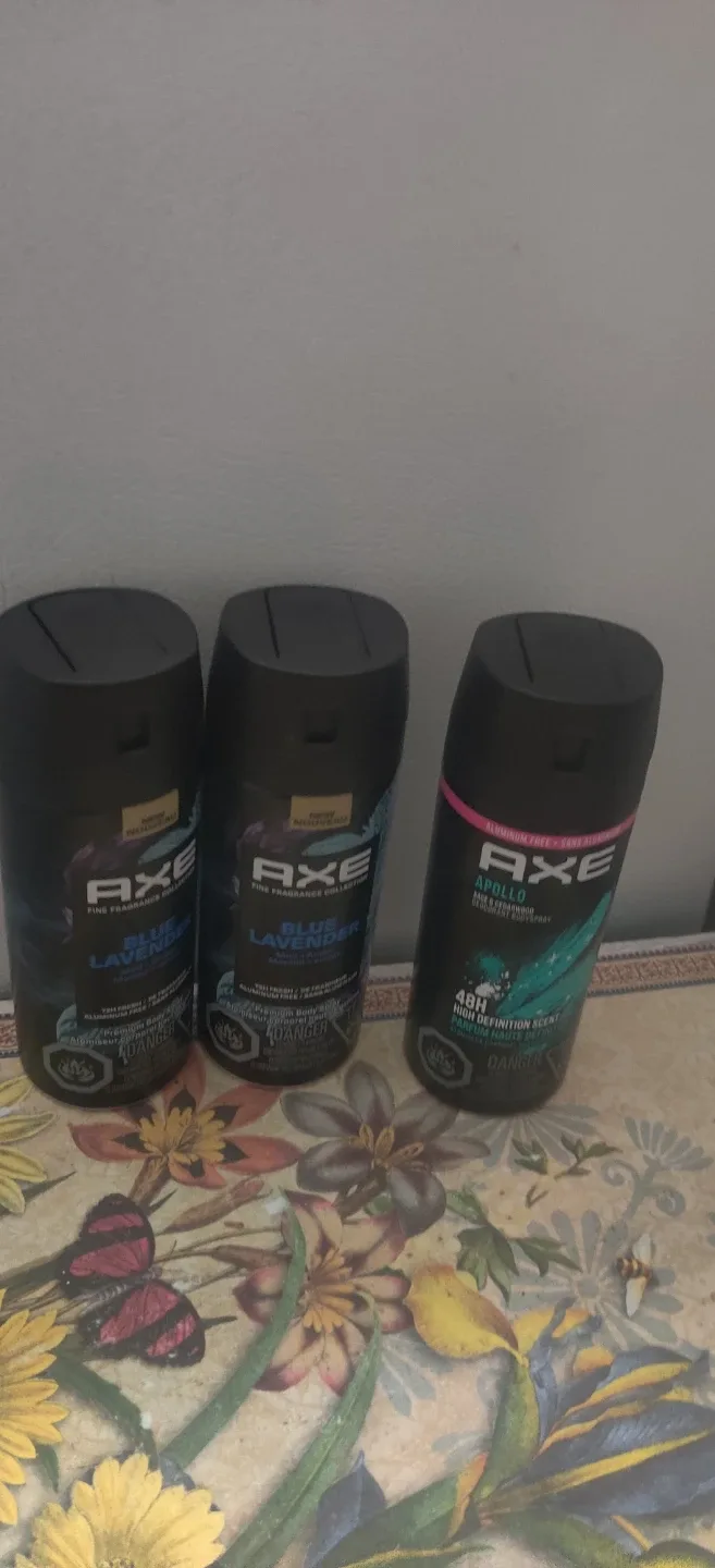 Axe Apollo & Blue Lavender Bodyspray x 3