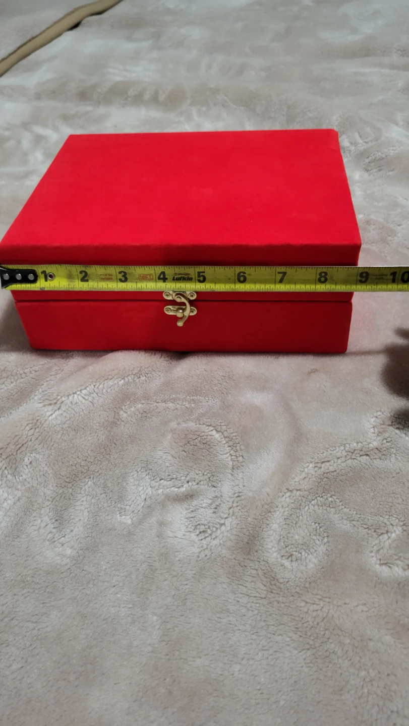 Red Velvet Box - 9x8x3.5 inches - photo 3