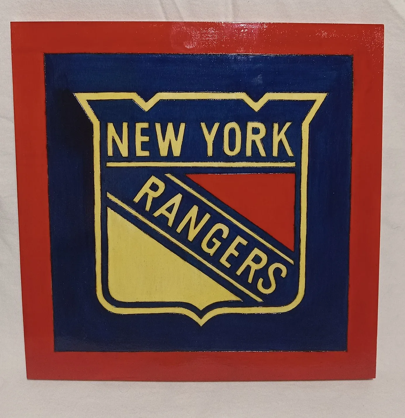 New York Rangers 12"×12" Handmade Wall Art