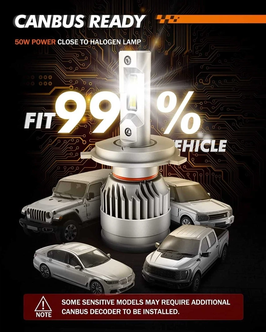 SEALIGHT X3S 9003/H4 100W LED Headlight Bulbs - photo 5